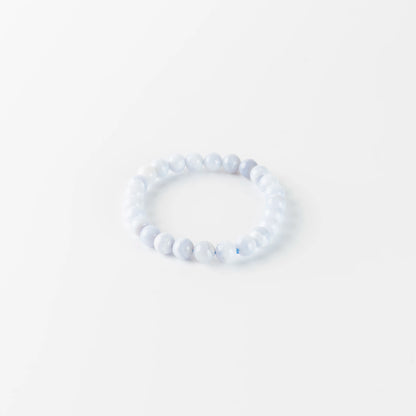 Natural Blue Lace Agate AAA Bracelet 8MM With Certificate