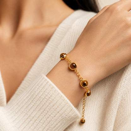 Tiger Eye Protection & Strength Chain Bracelet