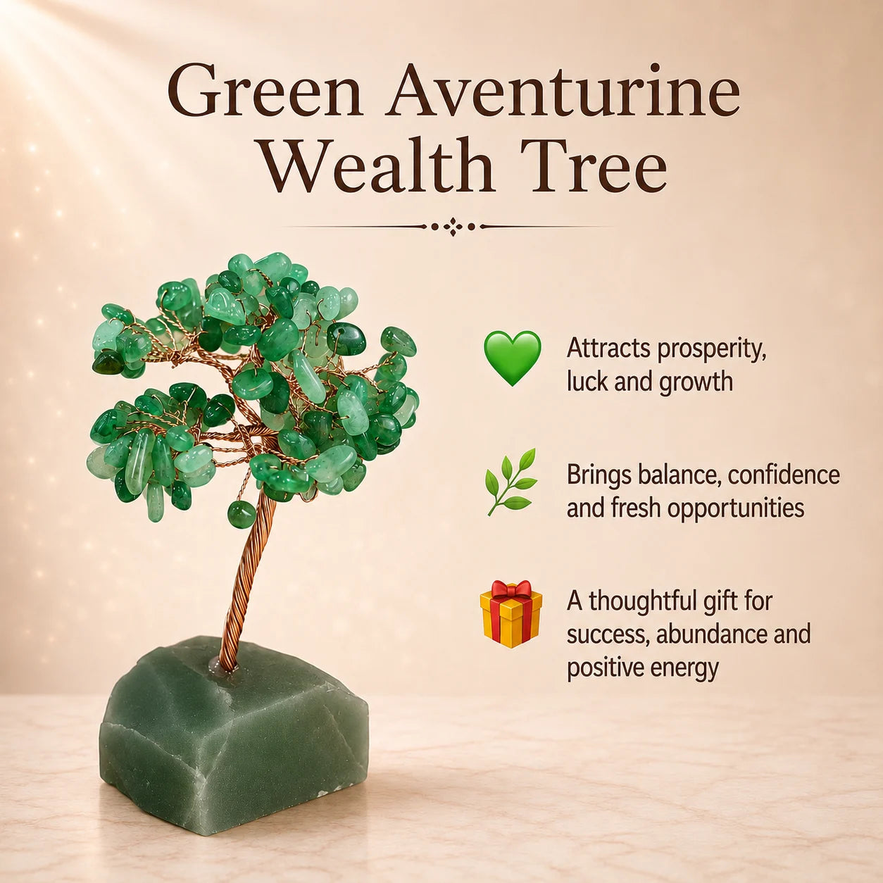 Green Aventurine Wealth Tree