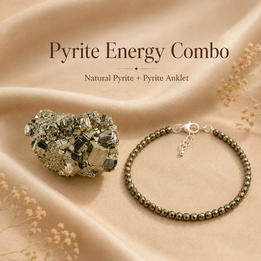 Dhan Shakti Pyrite Cluster Anklet Combo