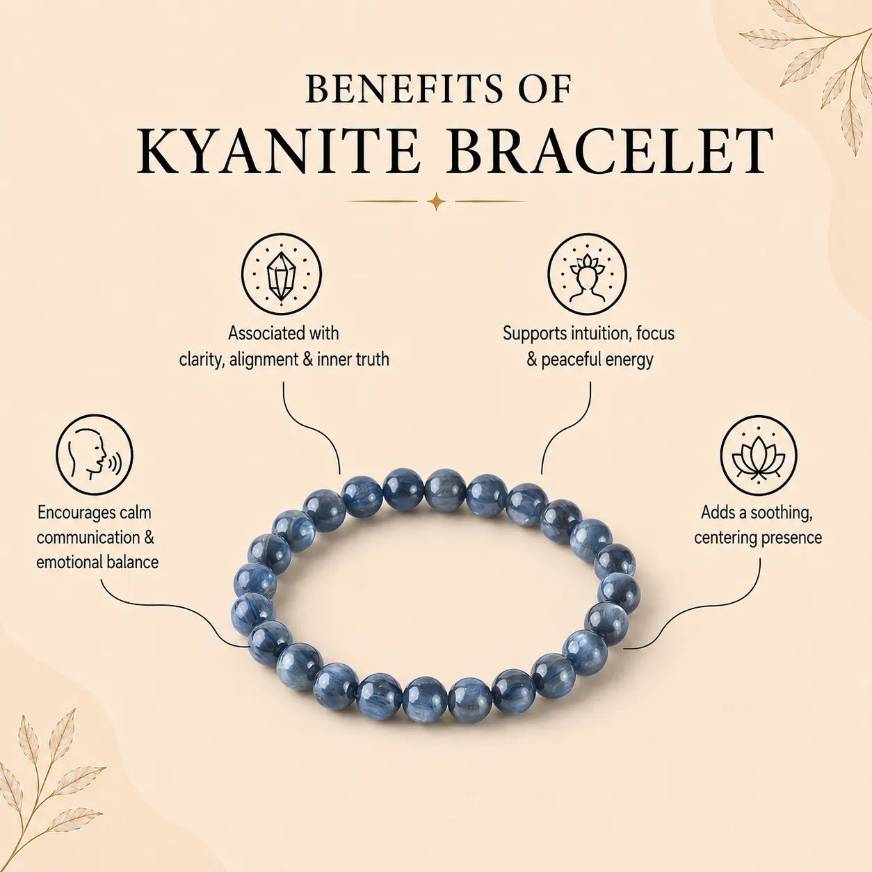 Natural Kyanite AAA Bracelet 8MM With Certificate