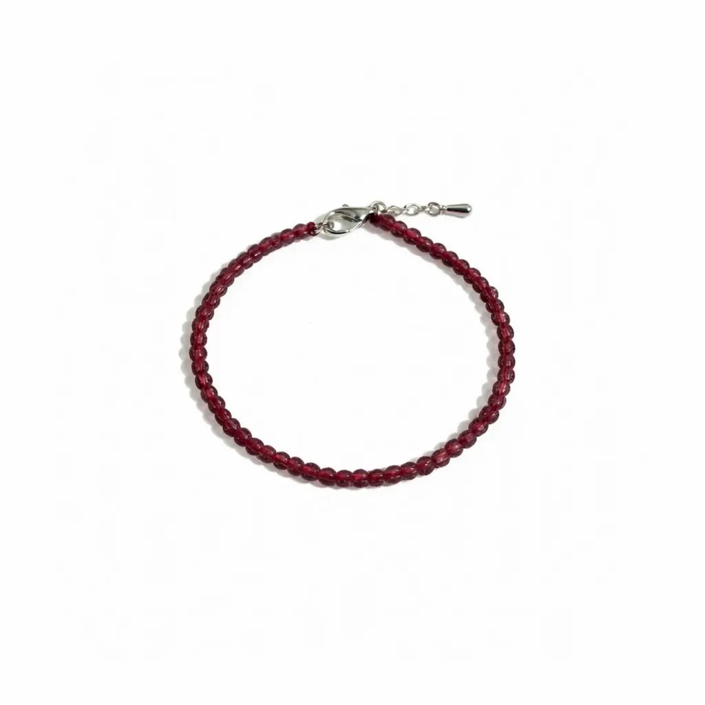 Eternal Love Garnet Anklet 3mm – For devotion, compassion & heart healing