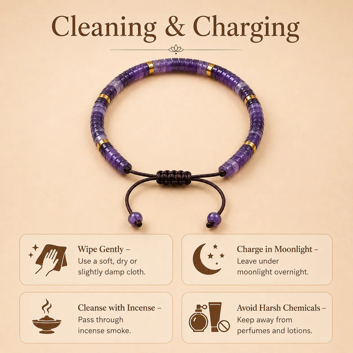 Amethyst Braided Bracelet (Balances mind & Body)