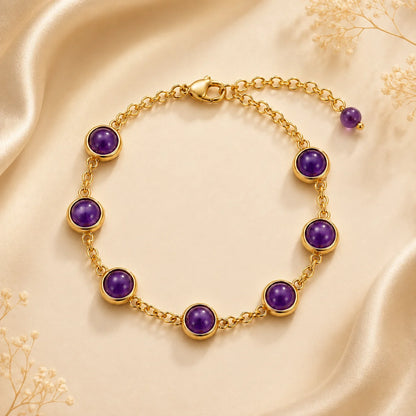 Amethyst Mind & Calm Energy Chain Bracelet