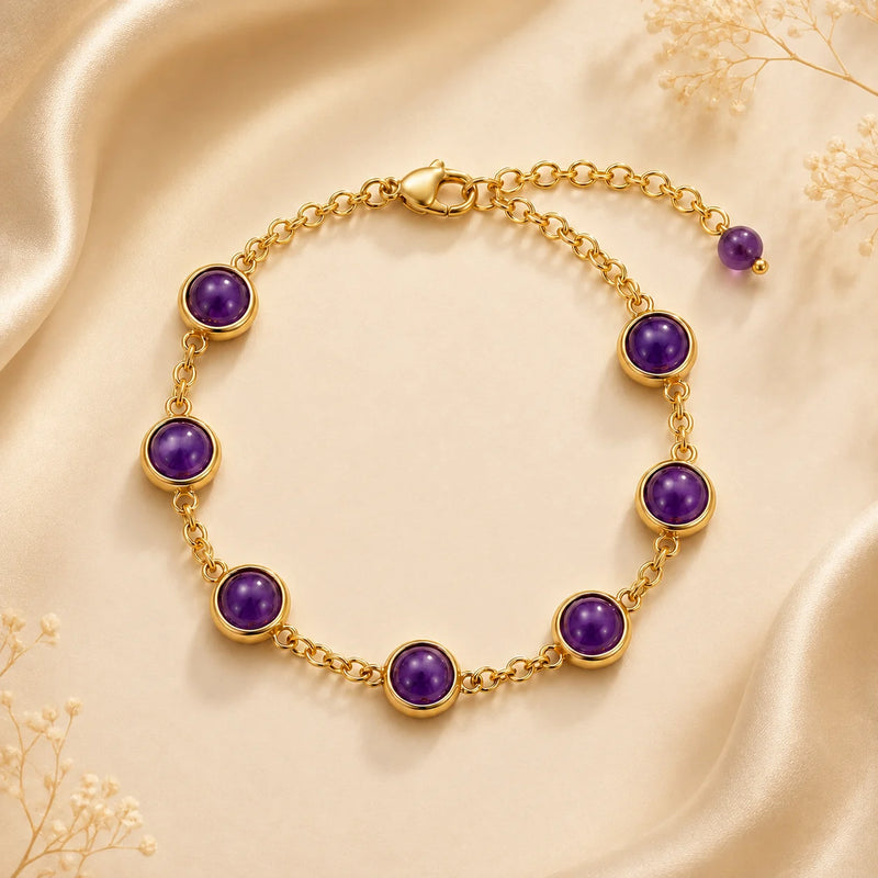Amethyst Mind & Calm Energy Chain Bracelet