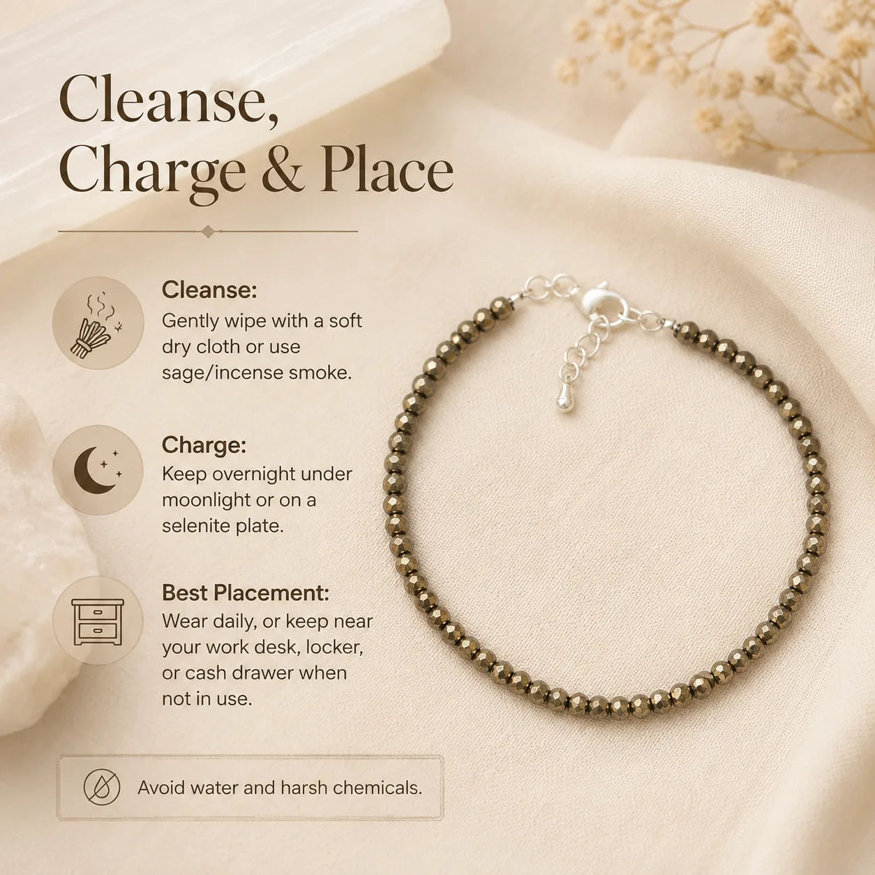 Prosperity Pyrite Anklet – For wealth, protection & radiant confidence