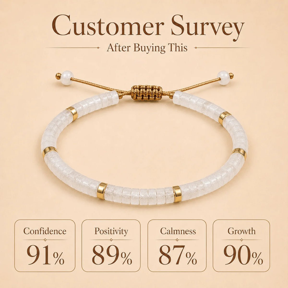 Clear Quartz Braided Bracelet for Empathy