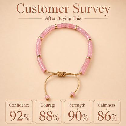 Rose Quartz Braided Bracelet (Heals Heart & Attracts Love)