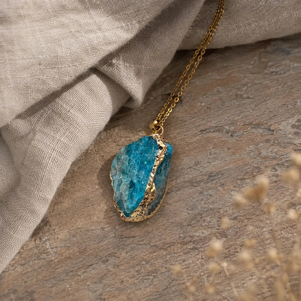 Amazonite Druzy Pendant