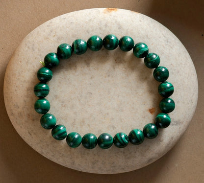 Natural Malachite AAA Bracelet 8MM With Certificate