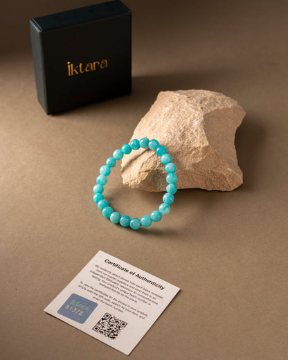 Natrual Amazonite AAA Bracelet 8MM With Certificate