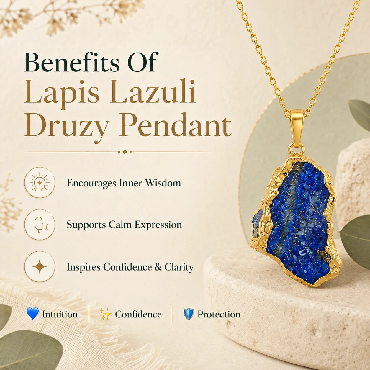 Lapis Lazuli Druzy Pendant